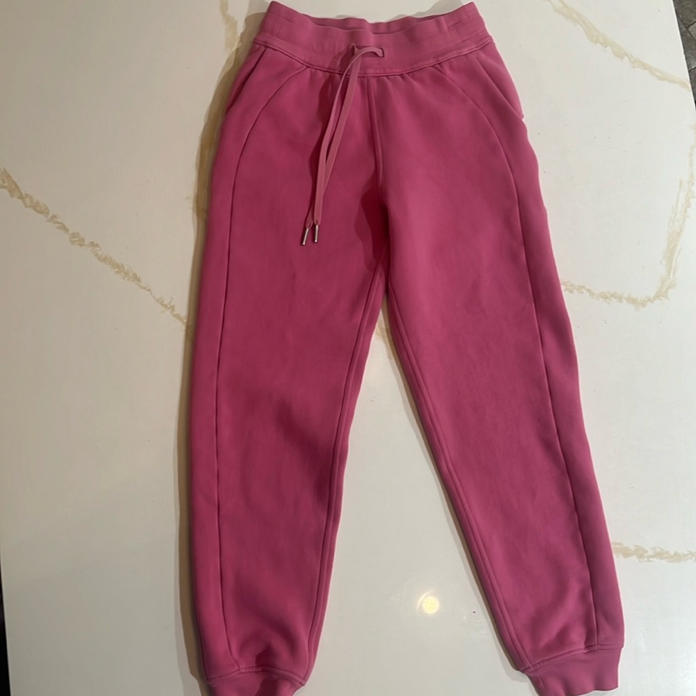 Lululemon Scuba Jogger Pants Womens Size 2 Pink  High Rise Sweatpants